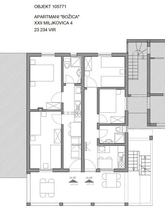 Apartments Bozica Vir Buitenkant foto